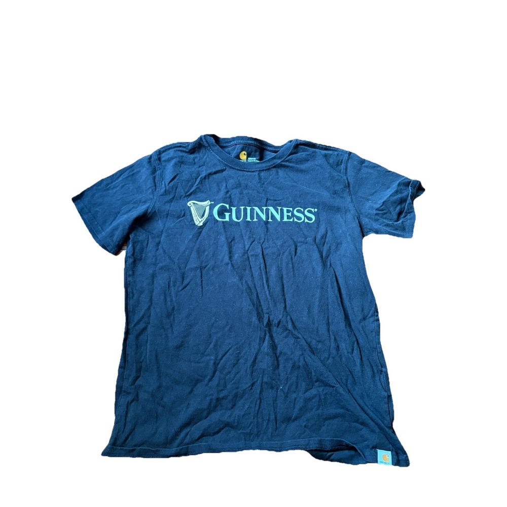 Carhartt T-Shirt Medium 8-10 Black Guinness Logo Short Sleeve